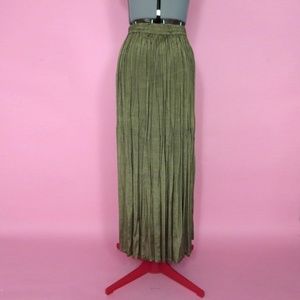 Vintage Gold Bronze Maxi Skirt